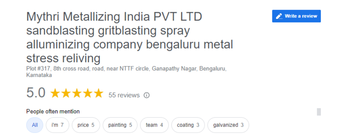 Mythri Metallizing India Reviews